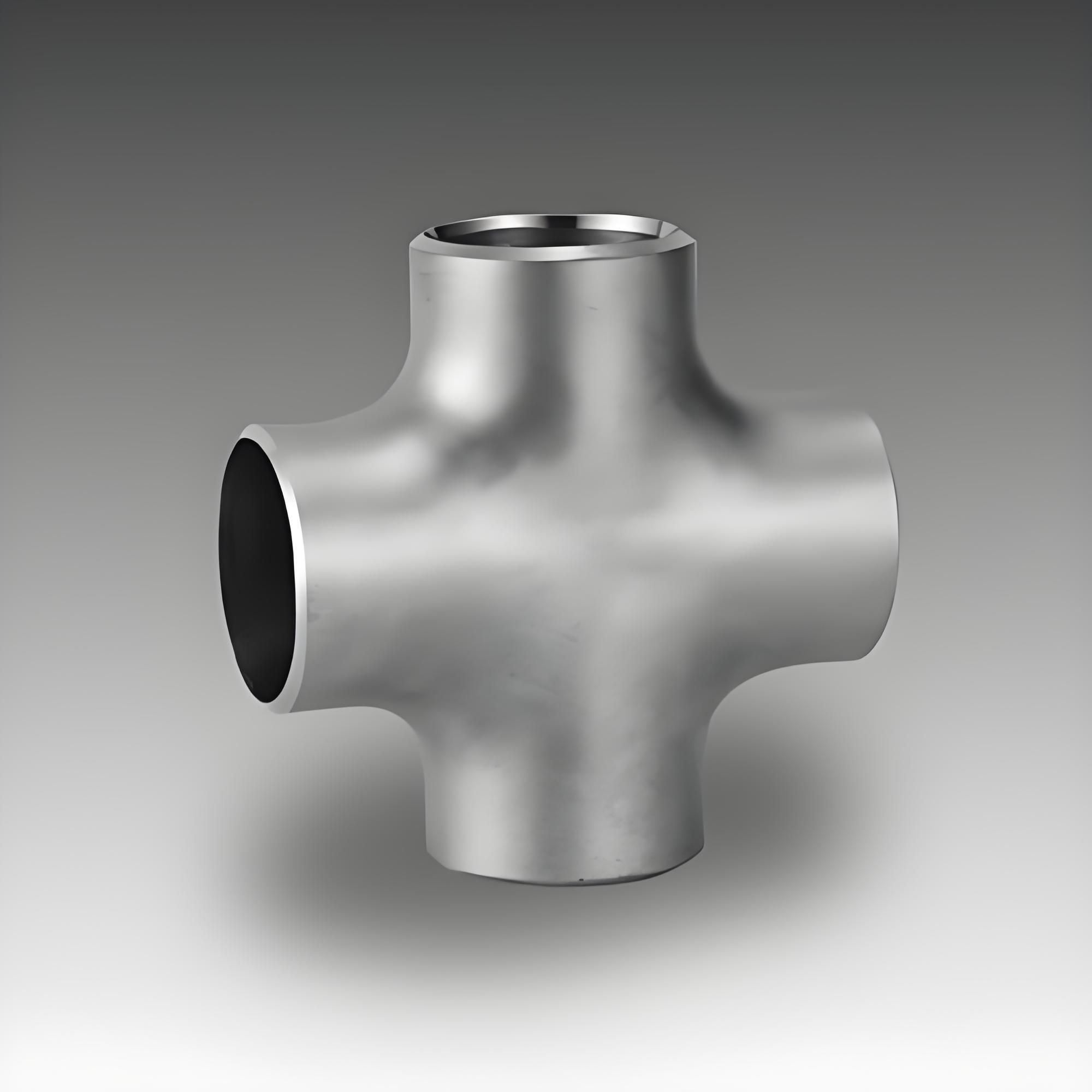 Hydraulic bulging cross - Hydraulic bulging four-way dedicated to room-temperature clean, sanitary-grade, low-flow-re...